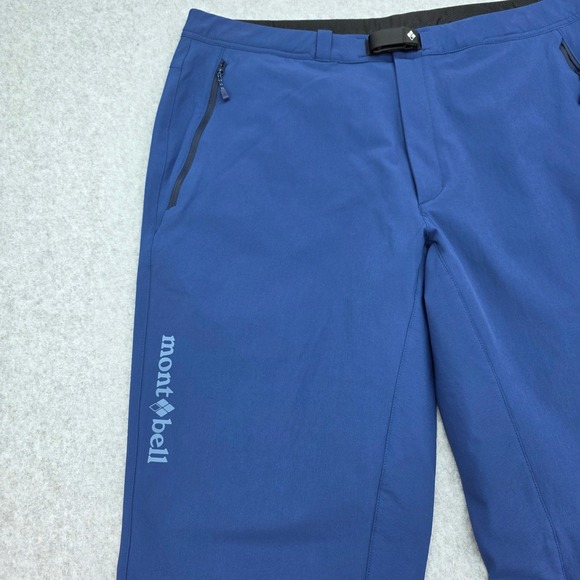Montbell Men's Hiking Outdoor Pants Blue Size Large Zip Pockets Lightweight - Picture 8 of 14